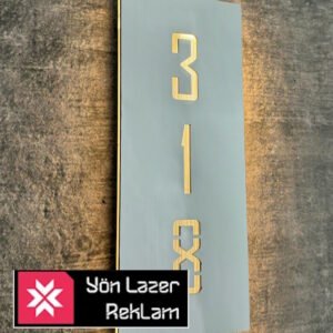 Modern ışıklı kapı Numarası